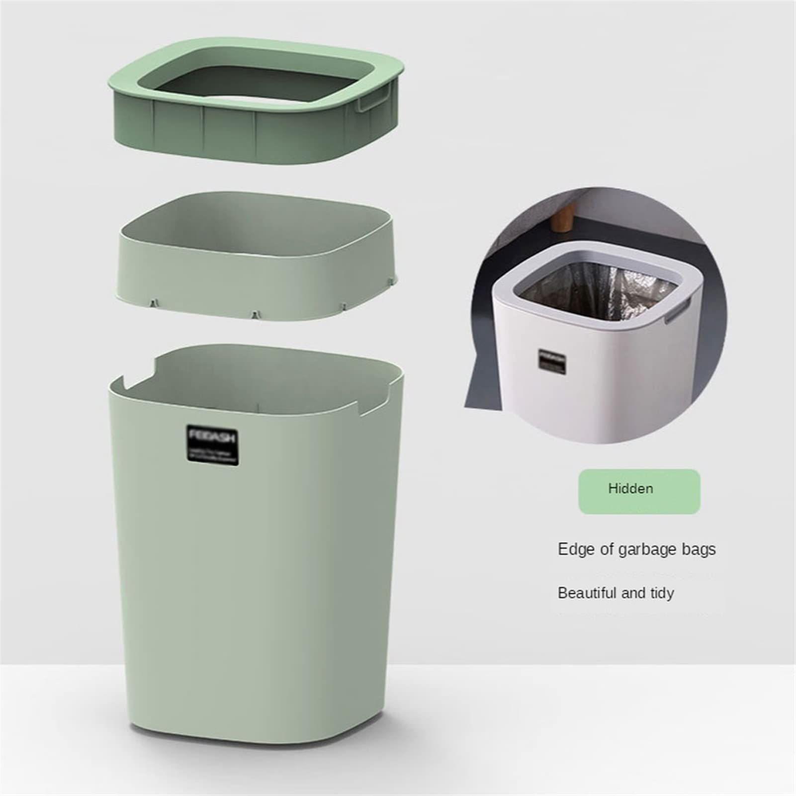 Poubelle De Salle De Bain Automatique 8L - Design Fin Anti-odeurs - Pour Sous évier, Bureau, Toilette