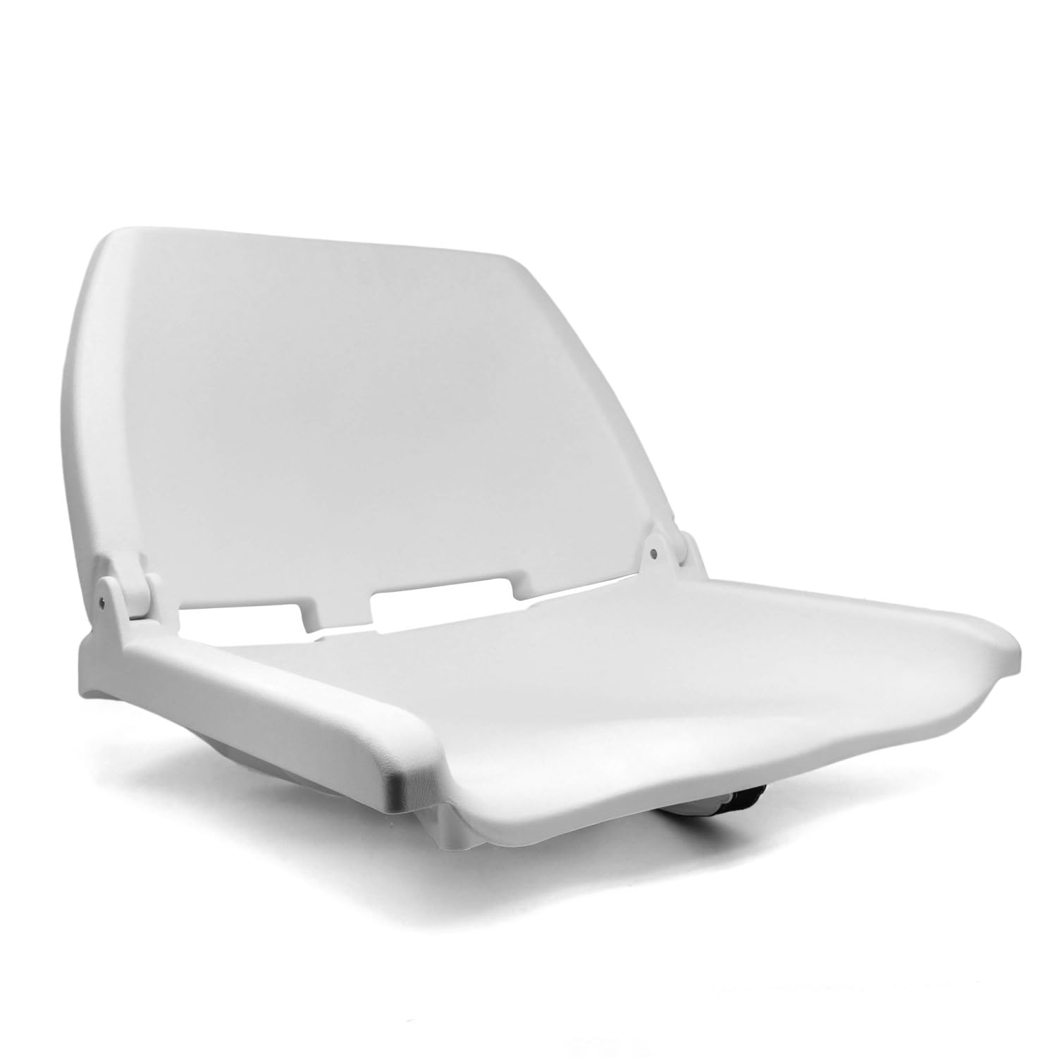 Waterside Captain Deluxe Allwetter Bootssitz, Weiß | Klappbarer Angelstuhl für Boote, Ergonomisch & Robust, Wetterfester Kunststoff, Inklusive Montageschrauben