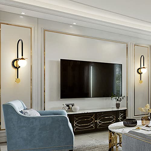 Applique murale du milieu du siècle LED globe pour chambre à coucher