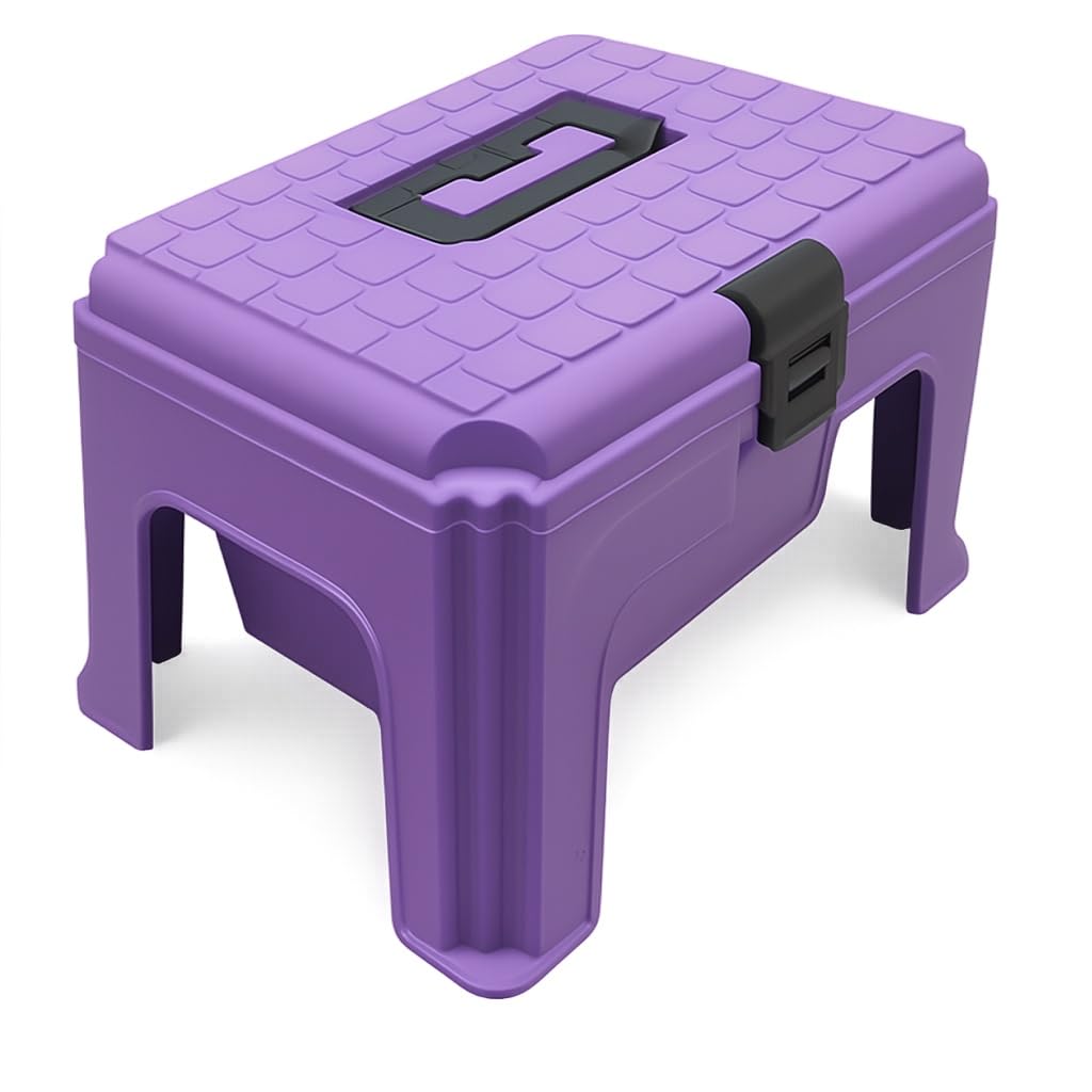 Horse Grooming Tack Box Large (Purple Step Up Equestrian Storage Case)