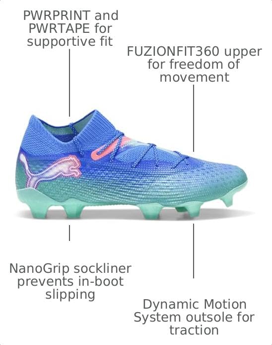 PUMA Mens Future 7 Ultimate Soccer Cleats Cleated, Firm Ground - Blue - Size 10 M - image 3