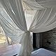 UB-STORE Betthimmel aus 100% Baumwolle für Queen-Size-Bett und King-Size-Bett | Handgefertigt Luxuriös Moskitonetz Schlafzimmer Vorhänge | Dekorativ Rechteckig für Zuhause mit 4 Türen