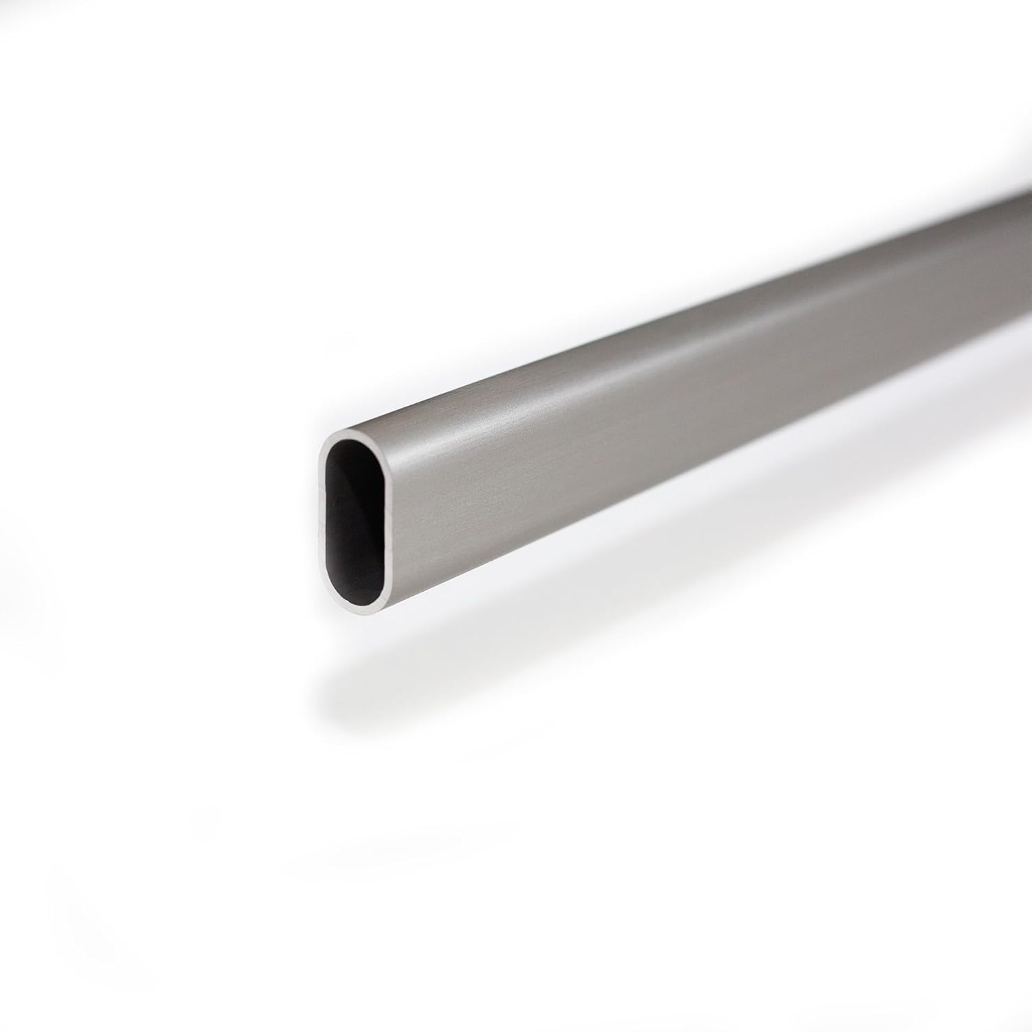 Custom Oval Closet Rod – Cut to Size (12"–89") – Includes Screw-On End Mounts – Chrome, Nickel, or Matte Black – Heavy-Duty Metal Wardrobe Bar (Nickel, 37-48 Inches)