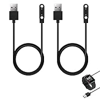 Vista 1 de Paquete de 2 cables de carga magnéticos para reloj inteligente, universal de 2 pines de 0.300 in, cable de carga de repuesto compatible con reloj