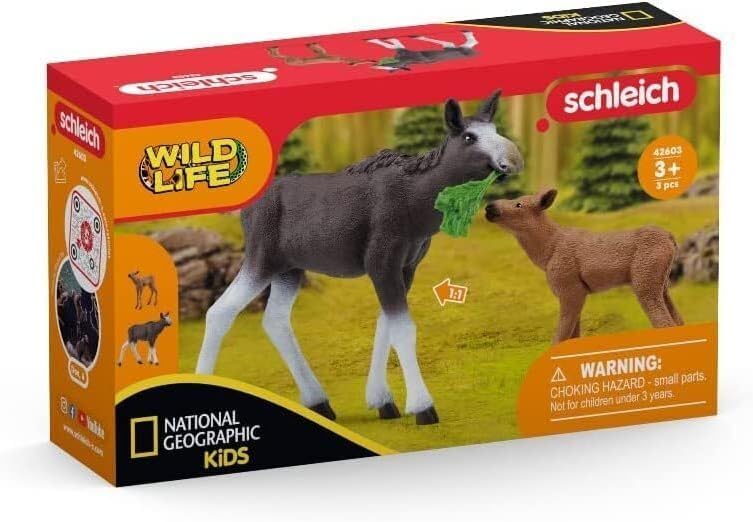 Amazon.co.jp: シュライヒ ワイルドライフ ヘラジカの親子 42603