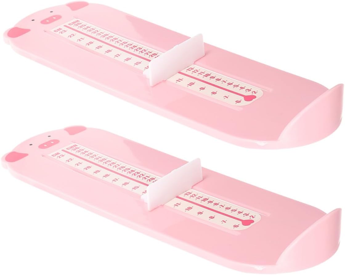 LIFKOME 2pcs Foot Measuring Ruler, ’s Foot Size Measuring Tool for 0-8 Years, Plastic Shoe Length Gauge Device for Home Shoe Shopping