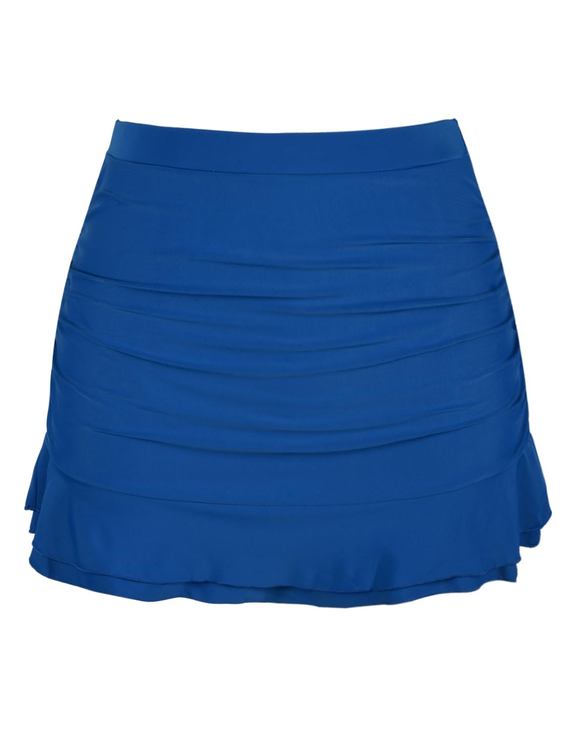 hilor Women's Skirted Bikini Bottom High Waisted Swim Bottom Shirred Ruffle Swim Skirt-picture-15