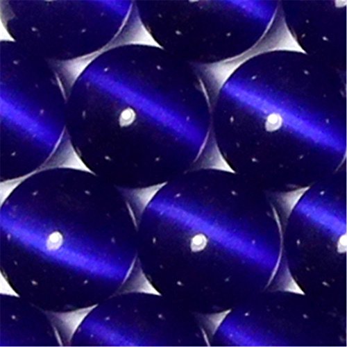 Perles œil de chat bleu foncé 12mm pierre semi-précieuse bijoux diy - 4
