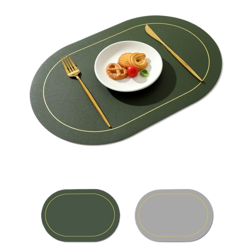 Décoration de Table, Sets de Table, Tapis de Cuisine/Salle à Manger en Cuir huilé Style Western, antidérapant, Isolant Thermique, idéal pour Les Repas d'hôtel