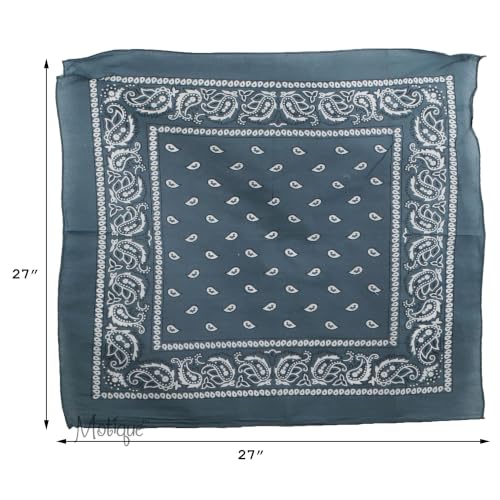Image of Extra Large Paisley Bandana 27x27 Inch