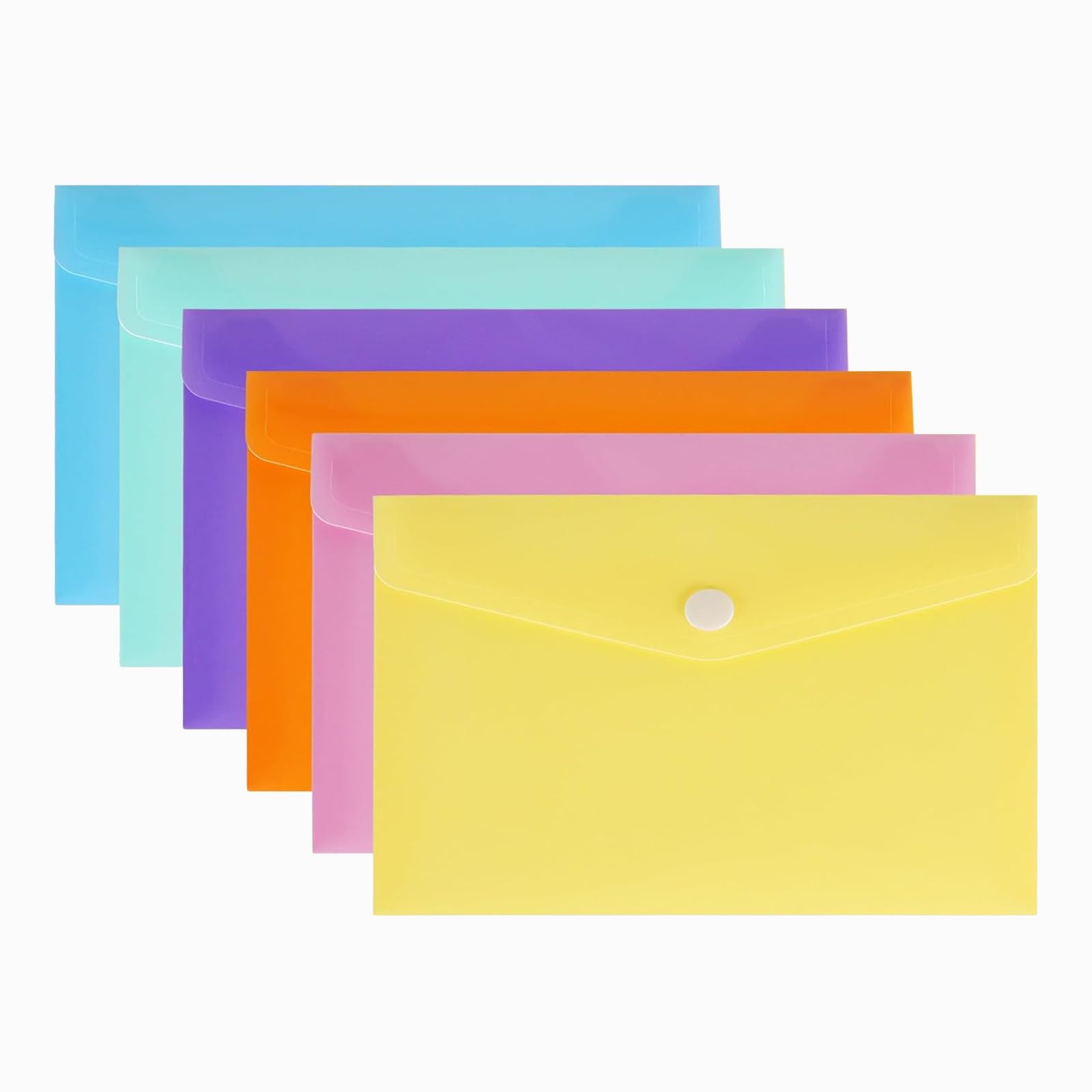 Amazon.com: MultiBey A5 Plastic Envelopes with Snap Closure (6