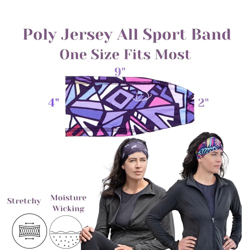 myMareCo Equestrian Headbands for Women, Under Riding Helmet Bands, Sportswear Wide Hair Wrap Suitable for Use with Bike Helmets, Yoga & Hiking