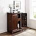 Crosley Furniture Cambridge Expandable Bar Cabinet with Storage Shelves, Drawer, and Wine Rack, Vintage Mahogany
