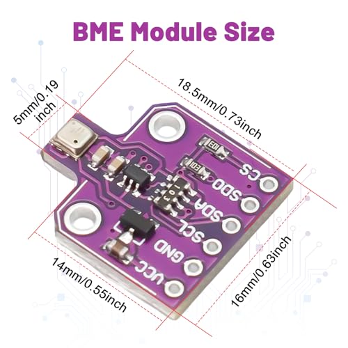 Sensor mit BME680 Binghe 2 Stück CJMCU-680 Temperatur und Luftfeuchtigkeit Luftdruck Sensor für Temperatur, Luftfeuchtigkeit und Luftdruck I2C Schnittstelle 1.7~3.6V für die Erfassung der Luftqualität