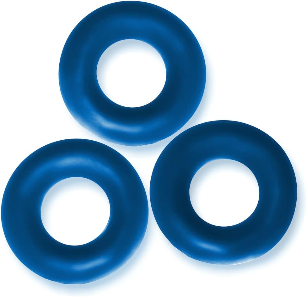 Oxballs - Fat Willy Silicone Cock Ring, Jumbo Cock & Ball Ring, Couples Adult Toys, Mens Pleasure Accessories, Orange, 3-Pack