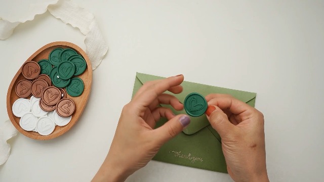 50 Autocollants Sceaux De Cire "With Love" - Pour Invitations, Lettres, Enveloppes - Diamètre 3 Cm - 4