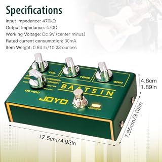 JOYO Baatsin R-11 R Series Pure Analog Circuit Overdrive & Distortion Pédale avec 8 effets classiques OD/DS Multi pour guitare électrique (R-11) - Les Beatles, Paul McCartney, John Lennon, RIngo Starr, George Harrison JOYO Baatsin R-11 R Series Pure Analog Circuit Overdrive & Distortion Pédale avec 8 effets classiques OD/DS Multi pour guitare électrique (R-11) – Image 5