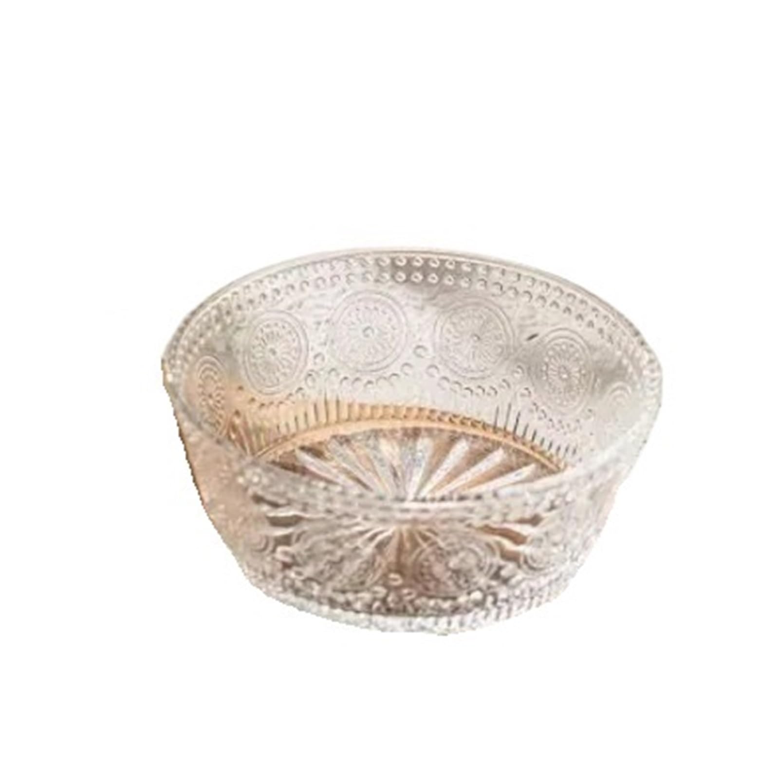 Bol en verre pour salade de yaourt et glace transparente