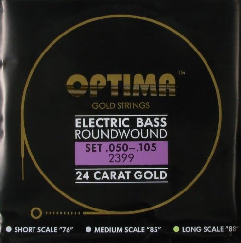 Optima 24 K Gold Plated Bass Guitar Strings .050-.105