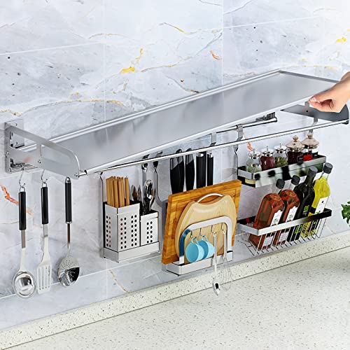 Étagère murale pour micro-ondes pour libérer un plan de travail encombré - 6