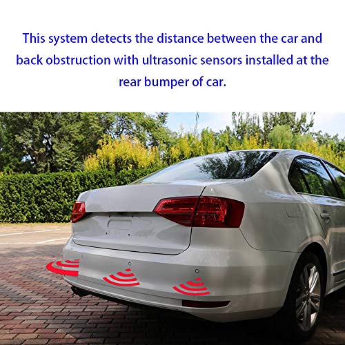 Btuty Sistema de sensores de estacionamento Parktronics 4pcs Sensores planos Reverse Backup Radars S