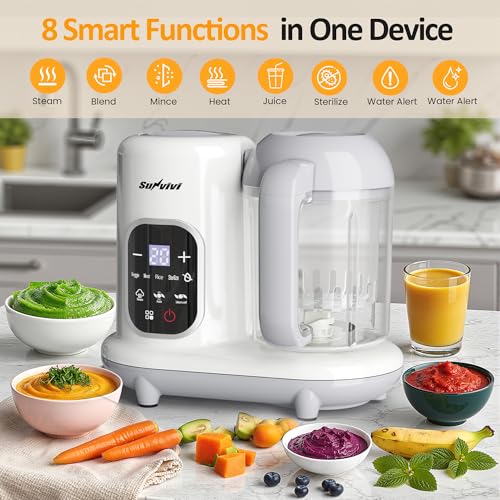 Image of Sunvivi aby food processor White