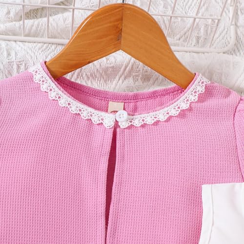 Little Girls Dress and Cardigan Sets 2 Piece Floral Print Sleeveless Dress Lace Edge Sweaters Spring Full Clothes for 2-7Y2