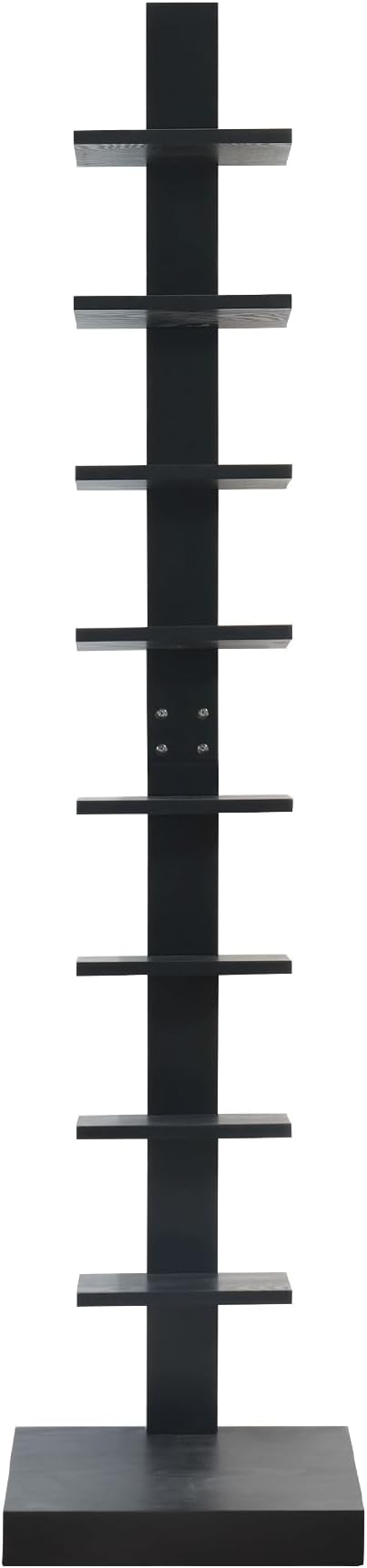 Proman Products - Standing Spine Bookshelf, Bookshelf for Small Spaces, Standing Shelves (Black)