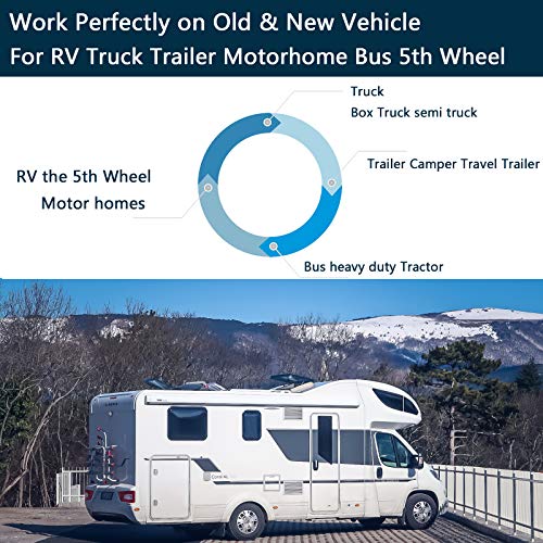 Image of 128GB 10.1 inch Audio Monitor Backup Camera Built-in DVR Dash Cam for RV Truck Trailer Rear Side Front Backing View Wired System 1080P HD Image 4 Split Screen IP69 Waterproof Avoid Blind Spot A10