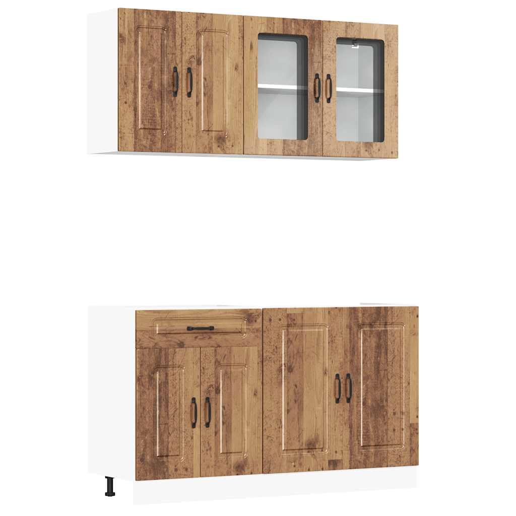 Set Mobili Cucina 4 pz Kalmar Legno co Truciolato con Pensili