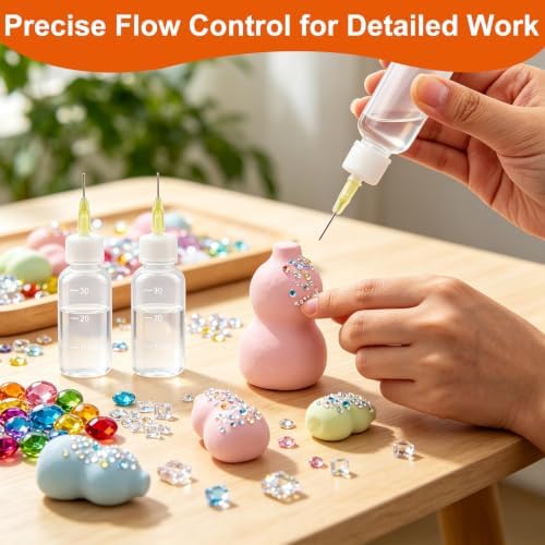 10 Pcs 30ml Precision Needle Tip Squeeze Bottle with Funnel & Blunt Needles - 2