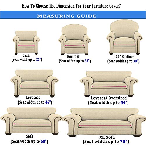 Rbsc Home Sofa Slipovers Waterproof Sofa Covers For Dogs, Couch, Loveseat And Large Sofas (Burgundy, 78") #TOP5