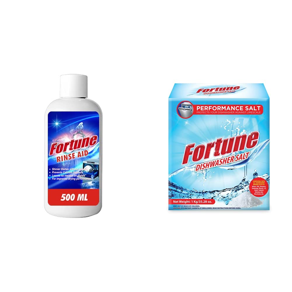 Fortune Rinse Aid Liquid- 500 ml & Fortune Dishwasher Salt - 1 Kg - Compatible with all Dishwasher Brands (B0B7R2ZM3R) Amazon Price History, Amazon Price Tracker