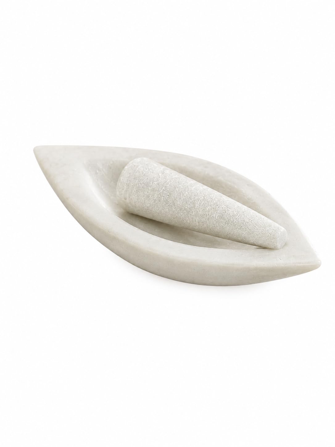 Handcrafted White Makrana Marble Silbatta Grinding Stone 7 Inch | Traditional Silbatta, For Spices & Chutneys, Natural Marble Pattern, Artisan Crafted, Compact & Easy to Store-image-26