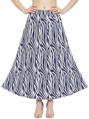 Image of VAGISHA Women's 4-Metre Flared Long Skirt | Skirts for Women Long Length | Long Skirts for Girls | Ethnic & Boho Printed Wear with Elastic Waist | Perfect for Party, Festive & Casual Look