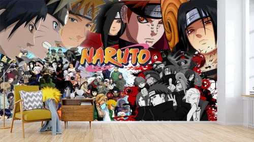 Papier Peint Panoramique 3D Manga Naruto Papier Peint Intissé Décoration Murale Cover