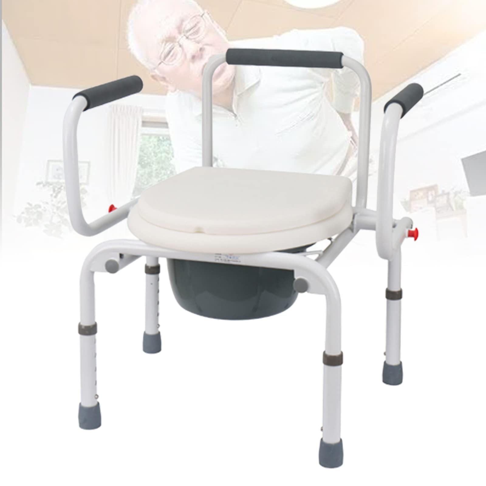 Chaise de toilette pour femme enceinte et seniors à mobilité réduite