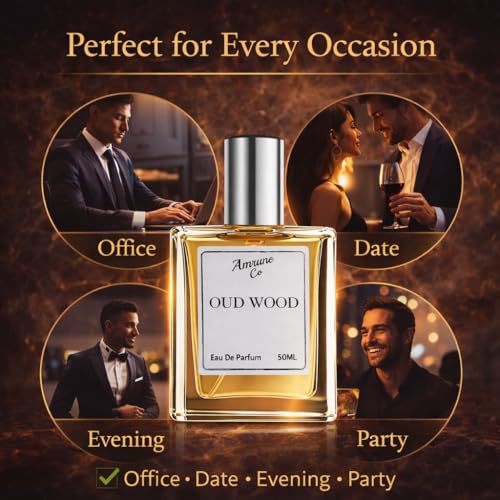 Image of Oud Wood Eau de Parfum for Men (50ml) - A Long Lasting, Smoky & Woody Fragrance with Cardamom, Sandalwood & Amber | Luxury Perfume Gift