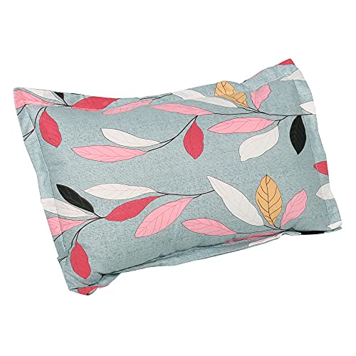 Image of Story@Home 210 TC Spark Collection Single Bedsheet Cotton Combo with 2 Pillow Covers | Grey & Peach | Floral (Bedsheet : 145 X 225 cm & Pillow Cover : 40 X 60 cm)