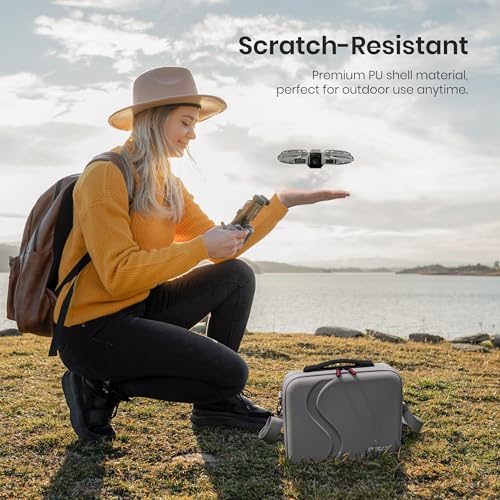 STARTRC Neo 2 Tasche,Tragbar PU Case für DJI Neo 2 Fly More Combo Zubehör, Tragetasche für DJI Neo 2 Drohne Compatible with RC-N3/N Controller, Neo 2 Akku,Zweiwege-Ladestation