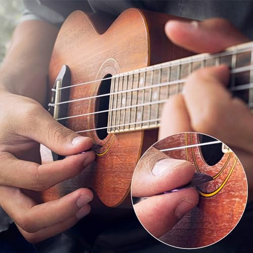 Image of DEVICE OF URBAN INFOTECH Guitar Pick Set - 0.46mm Guitar Picks with 1 Pick Holder - Thin Celluloid Plectrums for Acoustic & Electric Guitar Colorful Picks with Holder (5 Picks with Holder)
