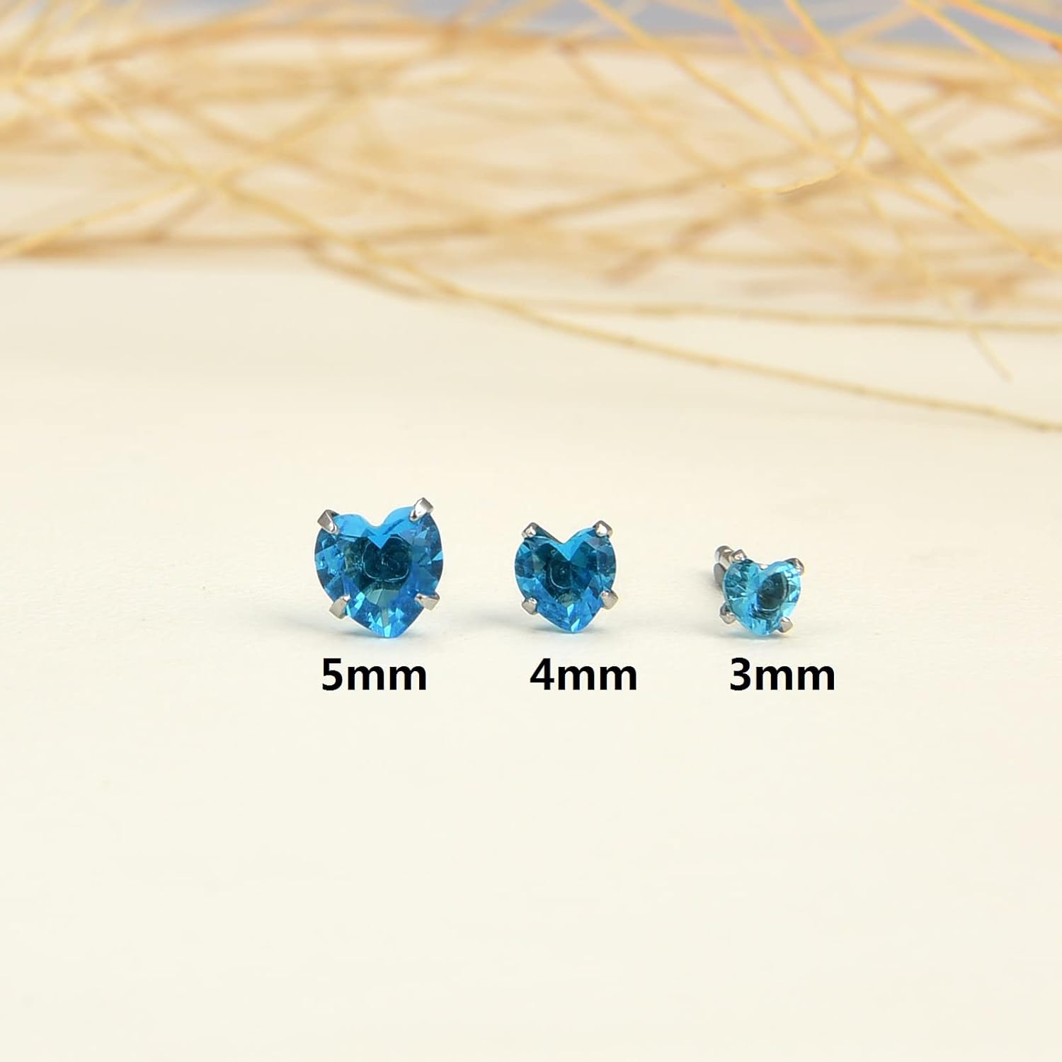 12 Pairs 18K Gold Plated Surgical Stainless Steel Stud Earrings, Star Heart Square Stud Earring for Women, Cubic Zirconia Birthstone Stud Earrings Set - Image 4