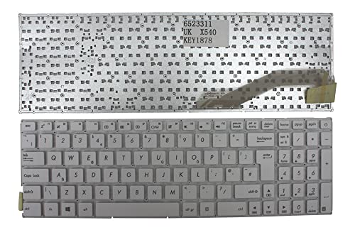 Clavier ASUS X540L blanc de rechange Power4Laptops disposition Royaume-Uni pour PC portable