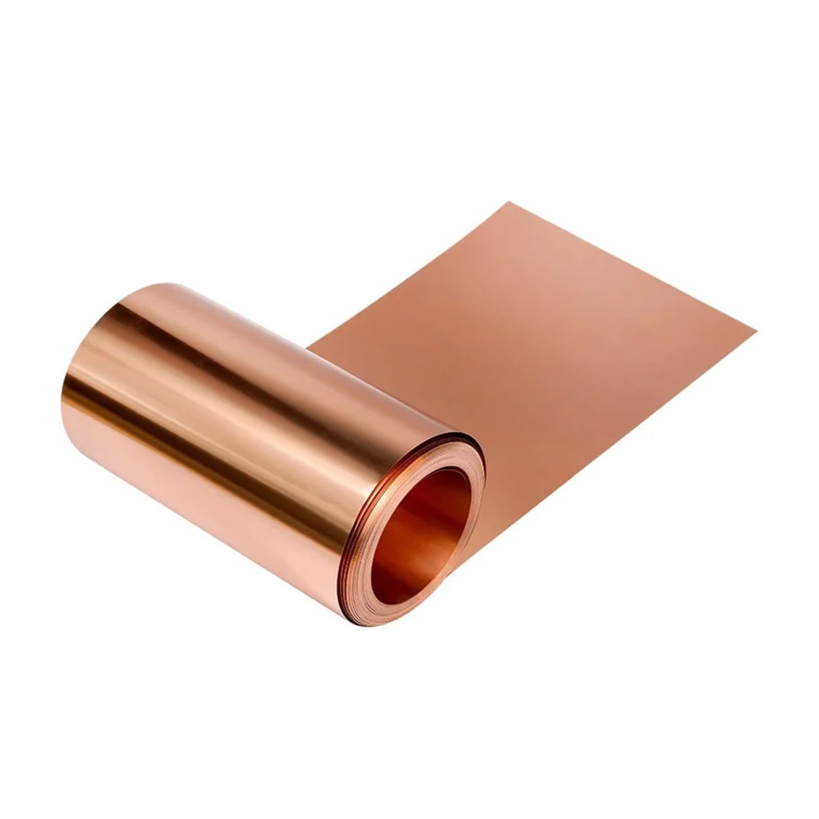 Arkusze mosiężne Arkusze stalowe T2 99,9% rolka blachy miedzianej, ultra cienka taśma z czystej miedzi, grubość blachy Cu 0,01-1 mm x 20-200mm x 1000 mm (grubość 0,8 m