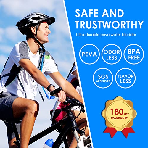 Utobest Water Bladder,Hydration Bladder 1L, 1.5L, 2L, 3L Water Bladder For Hiking Backpack, Bpa Free, Leak Proof Water Reservoir For Running Cycling #TOP5