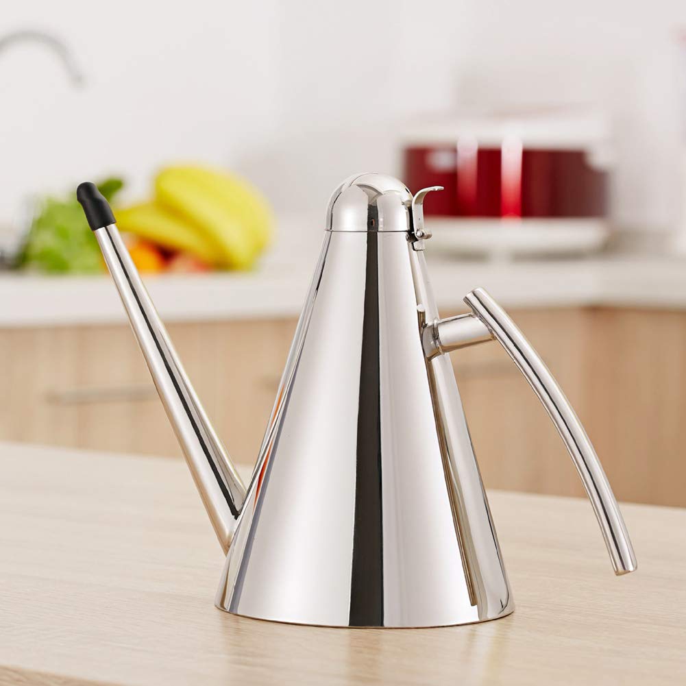 Olla de Aceite, Dispositivo de Almacenamiento y Uso de Aceite de Cocina de Acero Inoxidable Apto para Uso alimentario, Utilizado para llenar Aceite en la Cocina