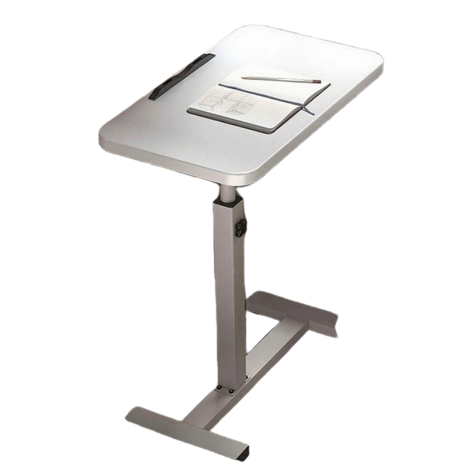 Tavolo Camper, Tavolo da Campeggio Pieghevole, Postazione di Lavoro per Computer da Scrivania per Camper, Altezza Regolabile(White)