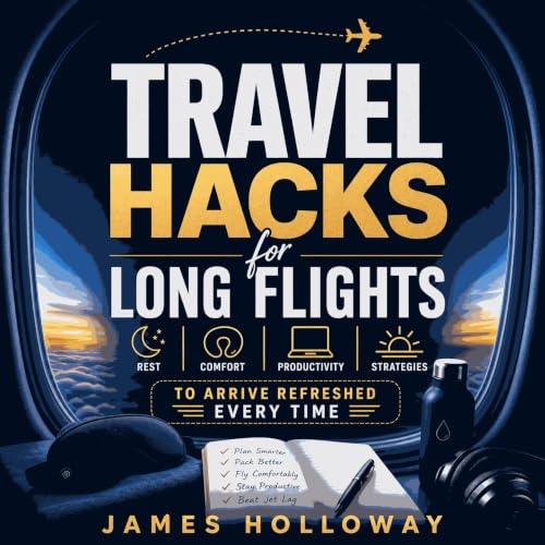 Travel Hacks for Long Flights: Rest, Comfort, and Productivity Strategies to Arrive Refreshed Every Time Audiolibro Por James