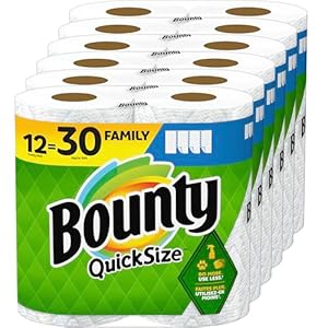 Bounty QuickSize Papierhandtücher, Weiß, 12 Familienrollen