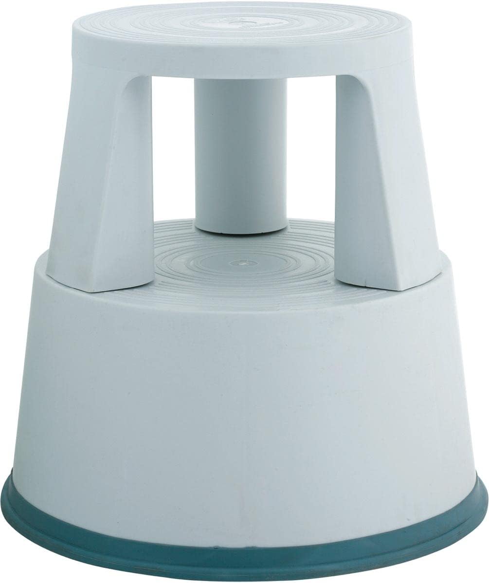 Q-Connect Plastic Roller Stool Light Grey